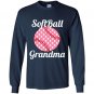 For softball grandma who is granddaughters biggest fan Long Sleeve Gildan
