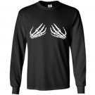 Skeleton hand skeleton hand bra halloween Long Sleeve Gildan