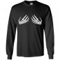 Skeleton hand skeleton hand bra halloween Long Sleeve Gildan