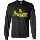 Softball my princess wears cleats Long Sleeve Gildan