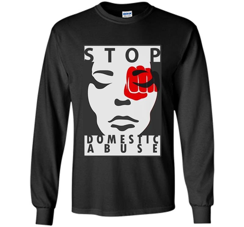 Stop domestic abuse awareness Long Sleeve Gildan