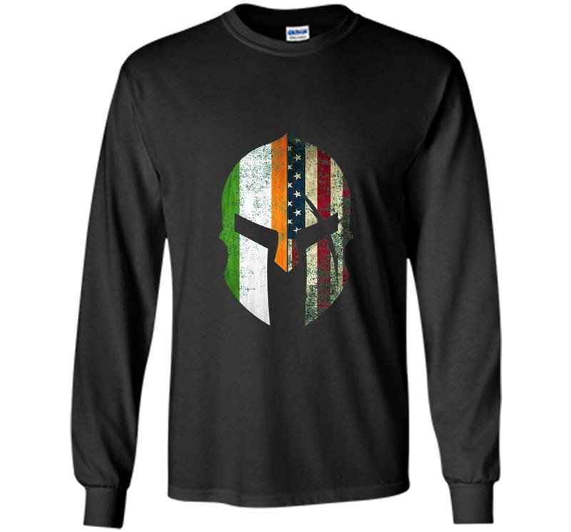 St patricks irish american spartan Long Sleeve Gildan