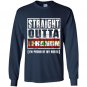 Straight outta lebanon lebanese flag Long Sleeve Gildan