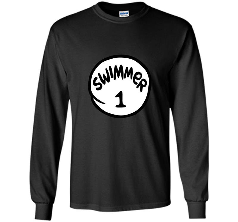Swimmer 1 one swimmer 2 two Long Sleeve Gildan