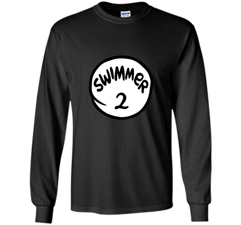 Swimmer 2 two swimmer 1 one Long Sleeve Gildan