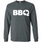 Texas graphic barbecue cranberry tovacu Long Sleeve Gildan