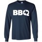 Texas graphic barbecue cranberry tovacu Long Sleeve Gildan