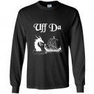 Uff da viking boat and dragon Long Sleeve Gildan
