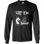 Uff da viking boat and dragon Long Sleeve Gildan
