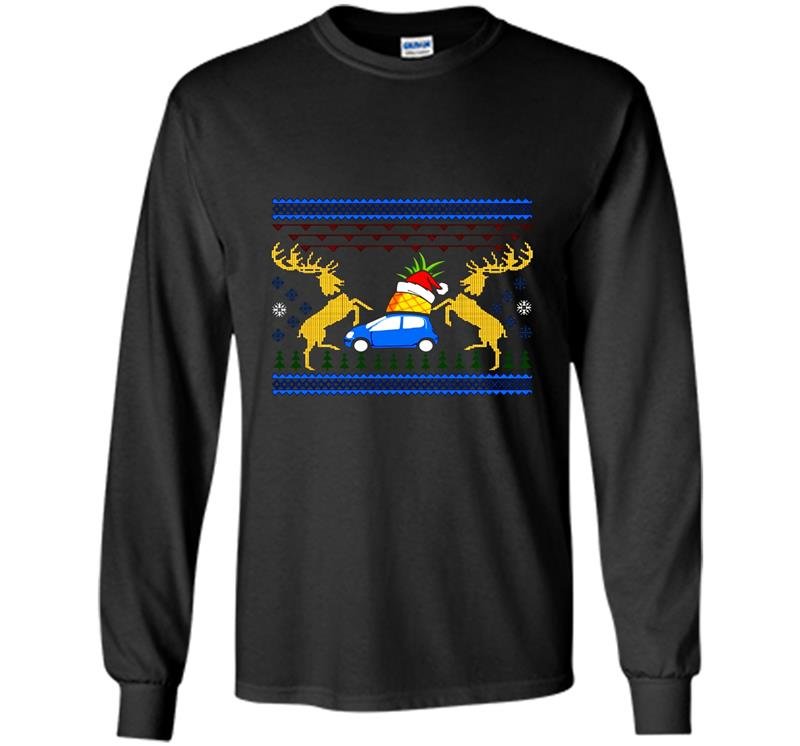 Ugly christmas psych pineapple Long Sleeve Gildan