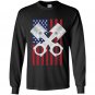 Usa distressed look drag racing Long Sleeve Gildan