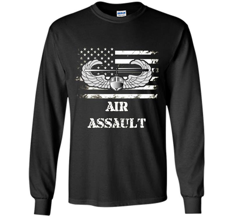 Us army air assault badge Long Sleeve Gildan