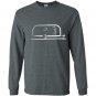 Vintage airstream style streamlined trailer Long Sleeve Gildan