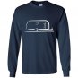 Vintage airstream style streamlined trailer Long Sleeve Gildan