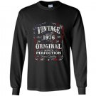 Vintage made in 1976 birthday gift us flag july 4th Long Sleeve Gildan