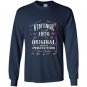 Vintage made in 1976 birthday gift us flag july 4th Long Sleeve Gildan