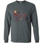 Vintage puppy corgi bicycle cute outdoors biking cycling tee Long Sleeve Gildan