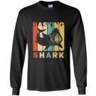 Vintage style basking shark silhouette Long Sleeve Gildan