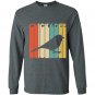 Vintage style chickadee silhouette Long Sleeve Gildan