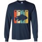 Vintage style cichlid silhouette Long Sleeve Gildan