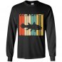 Vintage style coelacanth silhouette Long Sleeve Gildan