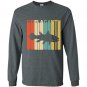 Vintage style coelacanth silhouette Long Sleeve Gildan