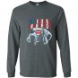 Weimaraner original pawtriot funny july 4th Long Sleeve Gildan
