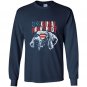 Weimaraner original pawtriot funny july 4th Long Sleeve Gildan