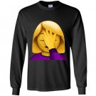 Womens facepalm emoji newest Long Sleeve Gildan