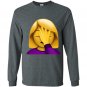 Womens facepalm emoji newest Long Sleeve Gildan