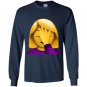 Womens facepalm emoji newest Long Sleeve Gildan
