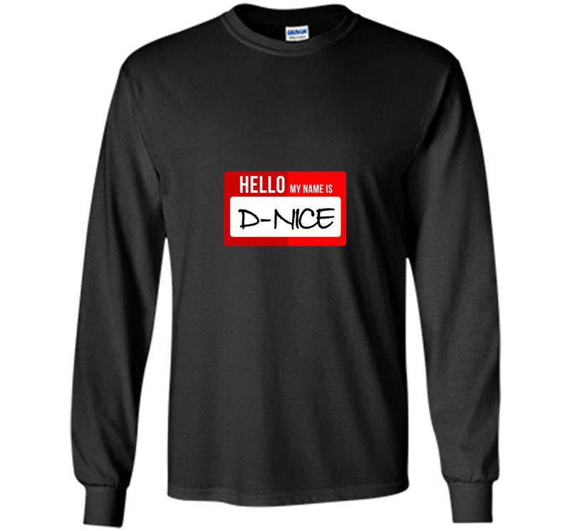 Womens hello d nice small Long Sleeve Gildan