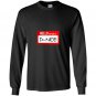 Womens hello d nice small Long Sleeve Gildan