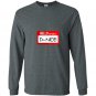 Womens hello d nice small Long Sleeve Gildan