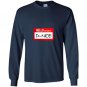 Womens hello d nice small Long Sleeve Gildan