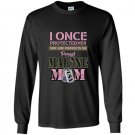 Womens proud marine mom of her military daughter Long Sleeve Gildan