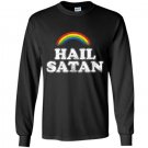 Womens satan ironic rainbow Long Sleeve Gildan