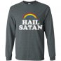 Womens satan ironic rainbow Long Sleeve Gildan