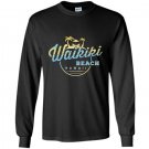 Womens waikiki hawaii purple Long Sleeve Gildan