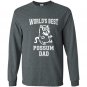 Worlds best possum dad funny awesome possum Long Sleeve Gildan