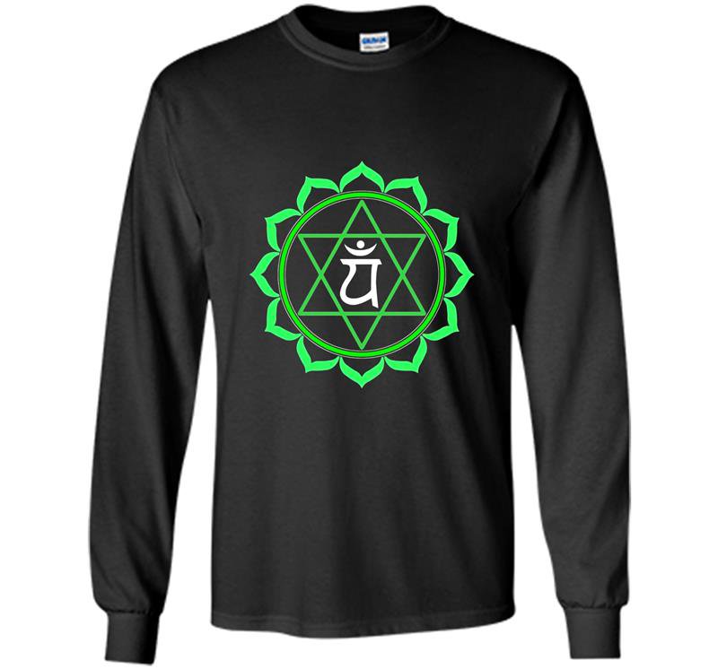 Yoga anahatha heart chakra tee Long Sleeve Gildan