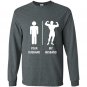 Your husband my husband funny bodybuilder Long Sleeve Gildan