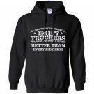 All men are created equal except truckers Hoodie