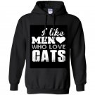 I like men who loves cats Hoodie