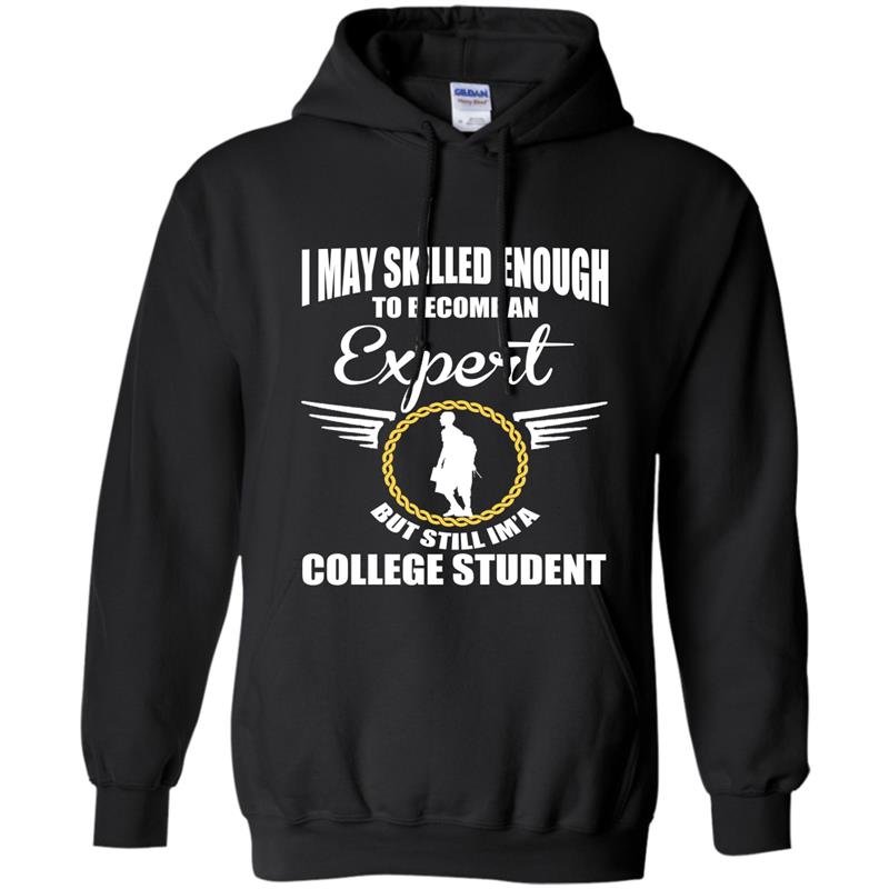 I may skilled enough to become an expert but still im a college student Hoodie