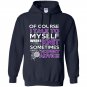 Of course i talk to myself when i knit somtimes i need expert advice Hoodie