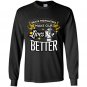 Brave firefighters make our lives better firefighter Long Sleeve Gildan