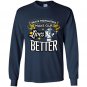Brave firefighters make our lives better firefighter Long Sleeve Gildan