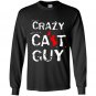 Crazy cat guy Long Sleeve Gildan
