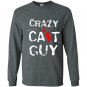 Crazy cat guy Long Sleeve Gildan